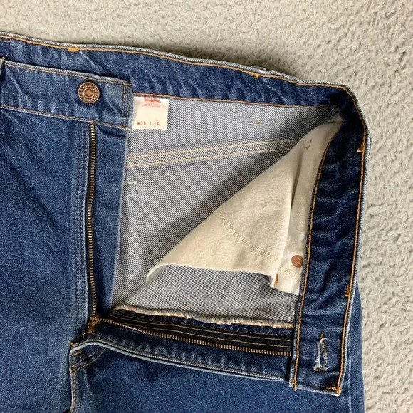Vintage Levi's 517 Jeans Mens 36 x 34 Blue Orange Tab Straight USA Made 90s VTG